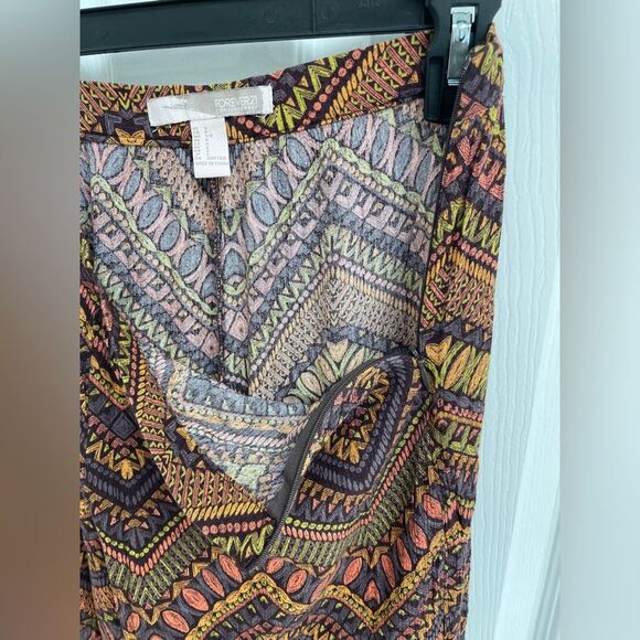 Forever 21 Contemporary Multi Color Wide Leg Loose Lightweight Pants Size S - Picture 3 of 5